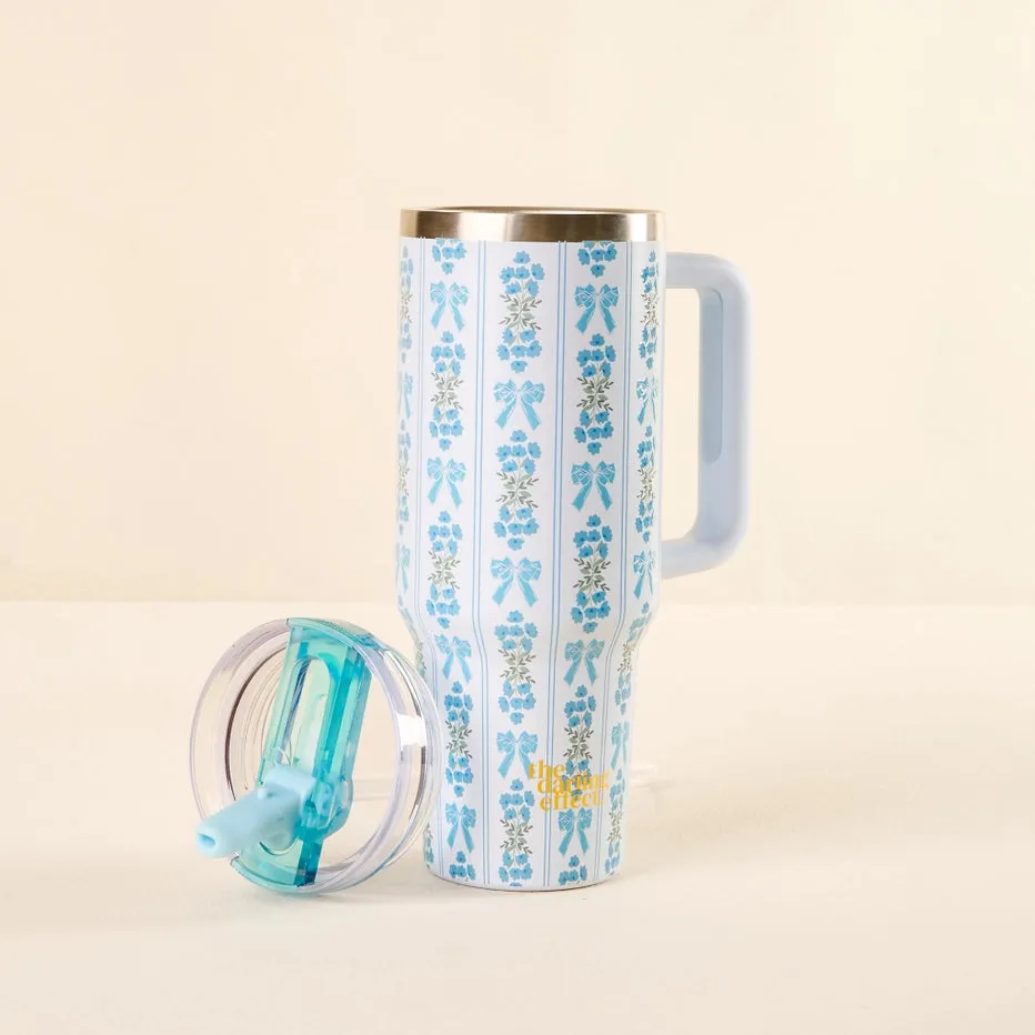 40 oz Lifestyle Flip Straw Tumbler-Oh So Fancy Blue