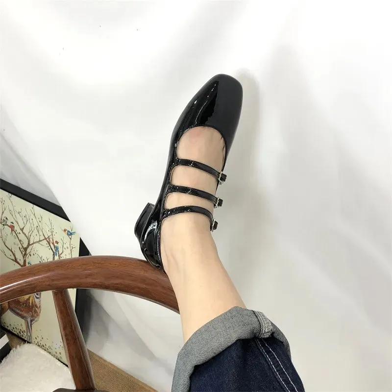 ADVBRIDGE New Mary Jane Shoes  Square Toe Pumps Women Sexy Buckle High Heels Shoes Woman Fashion Party Ladies Shoes Zapatos De Mujer