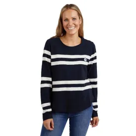 Allegra Long Sleeve Tee - Navy/Vintage White
