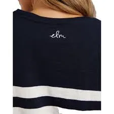 Allegra Long Sleeve Tee - Navy/Vintage White