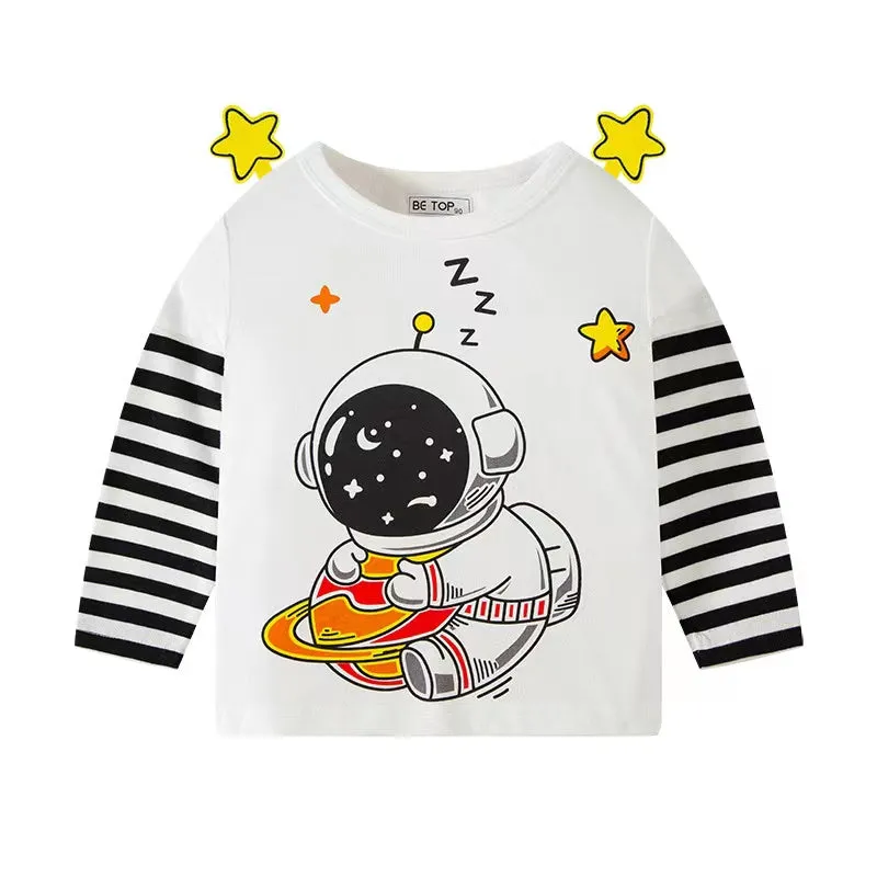 Astronaut Striped Long Sleeve Top
