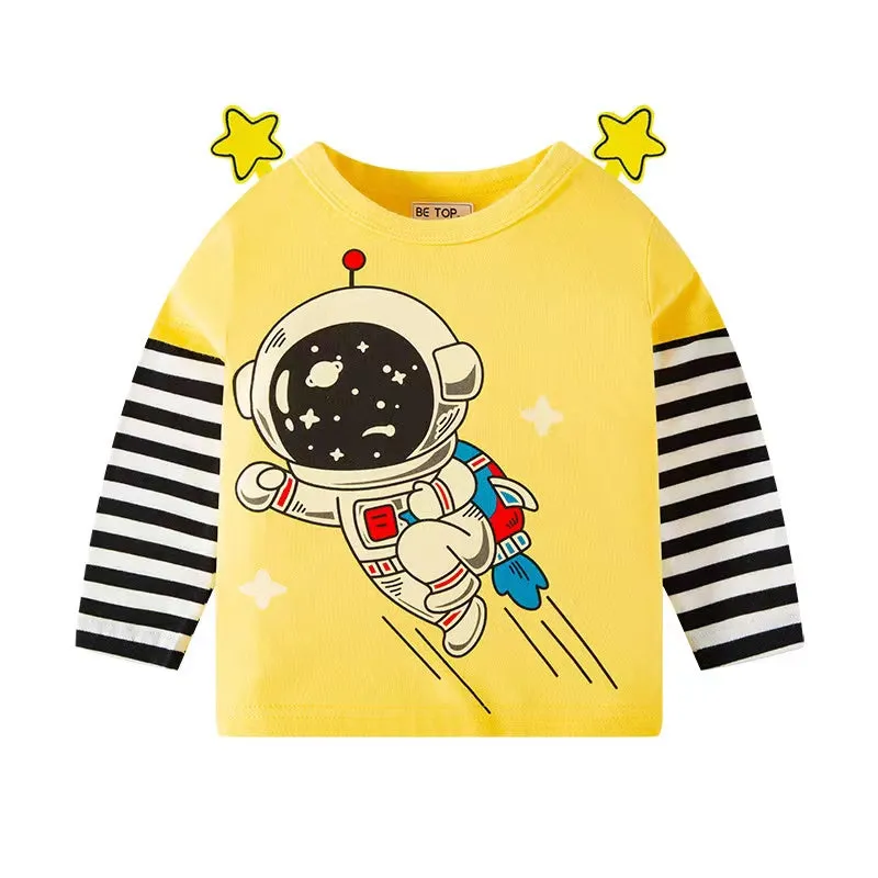 Astronaut Striped Long Sleeve Top
