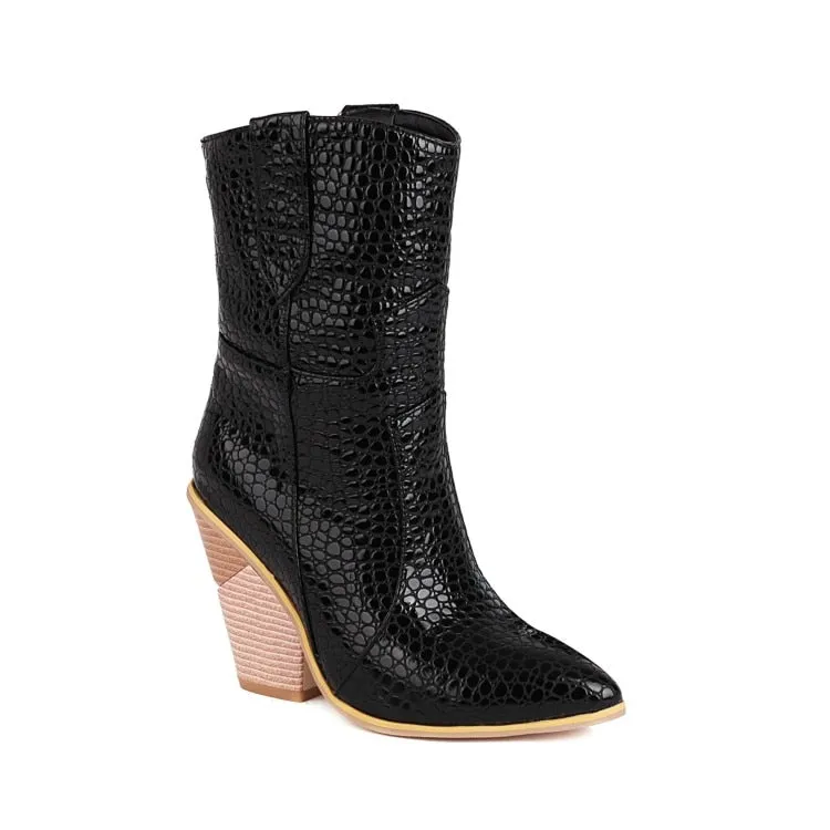Boots for women Ankle Boots Women Brand Fashion Classic Pointed Toe Ethnic Strange Style Cowboy Boots