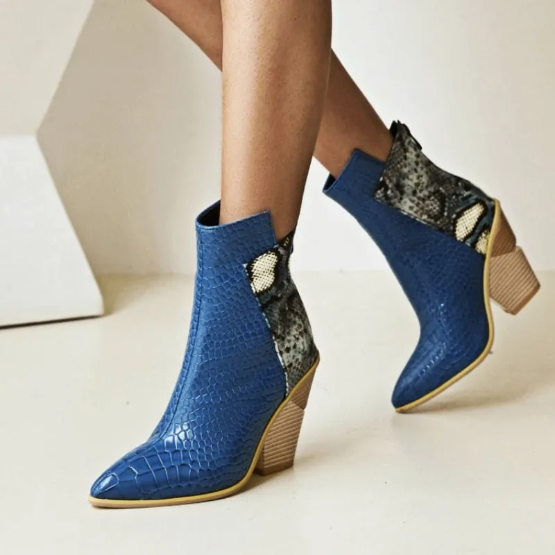 Boots for women Ankle Boots Women Brand Fashion Classic Pointed Toe Ethnic Strange Style Cowboy Boots