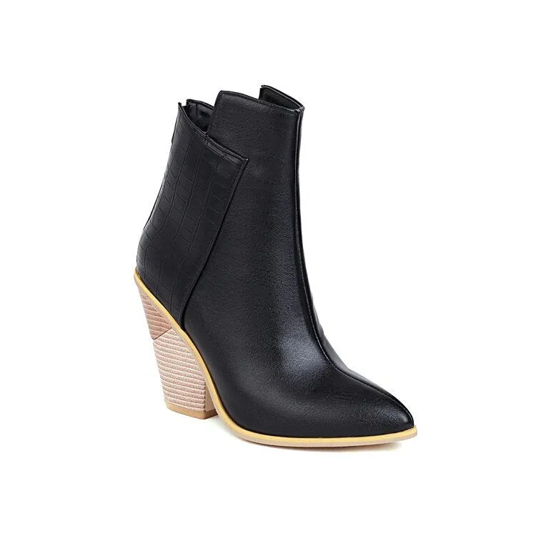 Boots for women Ankle Boots Women Brand Fashion Classic Pointed Toe Ethnic Strange Style Cowboy Boots