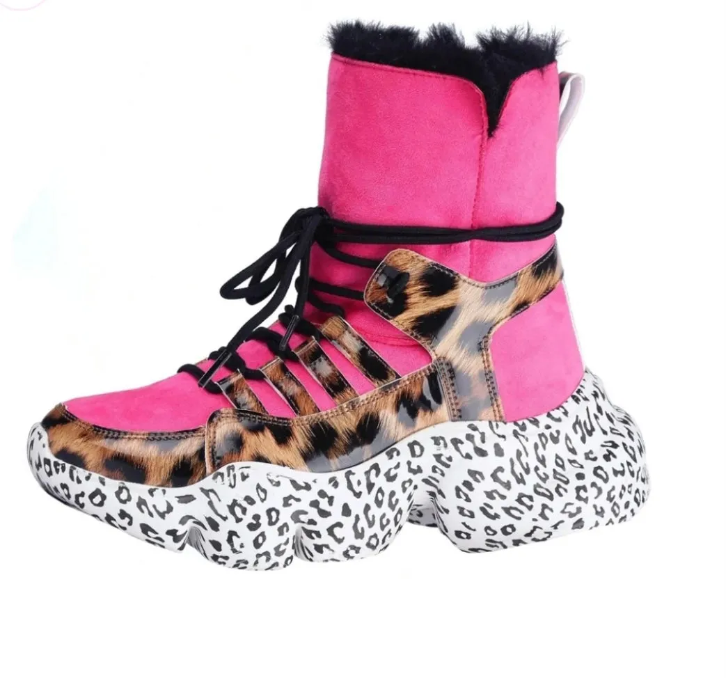 Cape Robbin Women High Top Sneakers, Platform Shoes Chunky Heels for Women