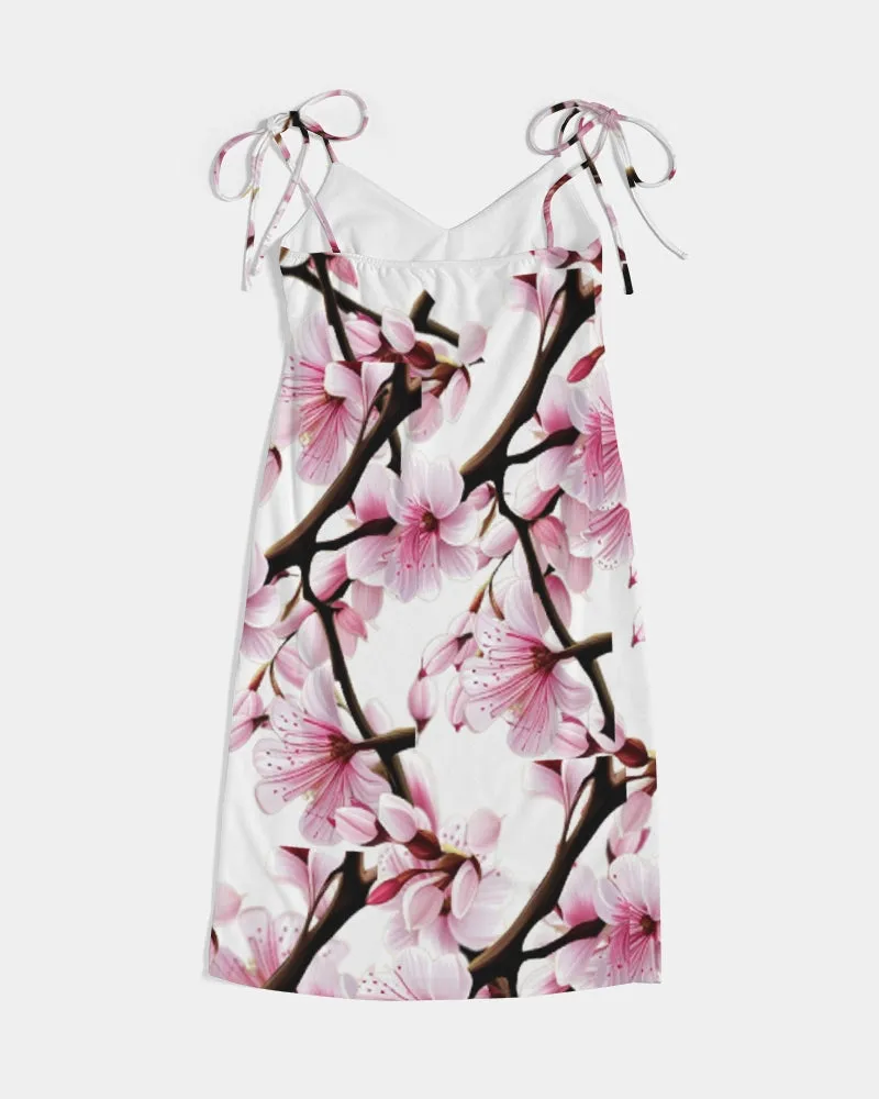 Cherry Blossom Women's Tie Strap Split Dress