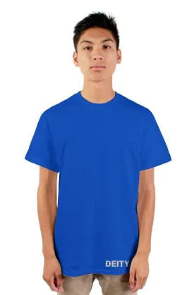 Deity Embroidered Premium Mens Blue Tshirt