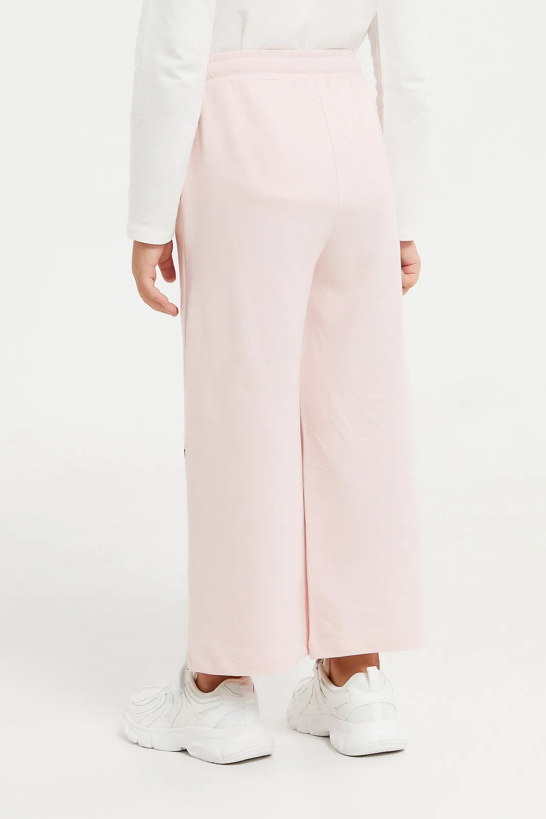 Girls Pink Daisy Track Pant