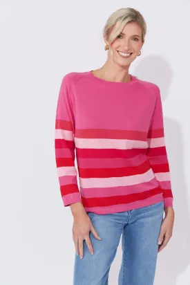 Haven Florida Stripe Jumper in Pink