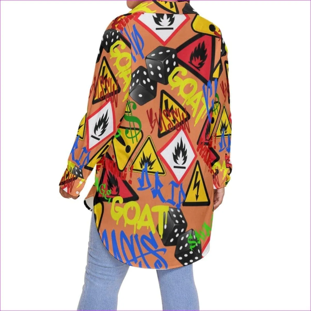 Hazard Womens Button-Up Voluptuous ( ) Plus Size