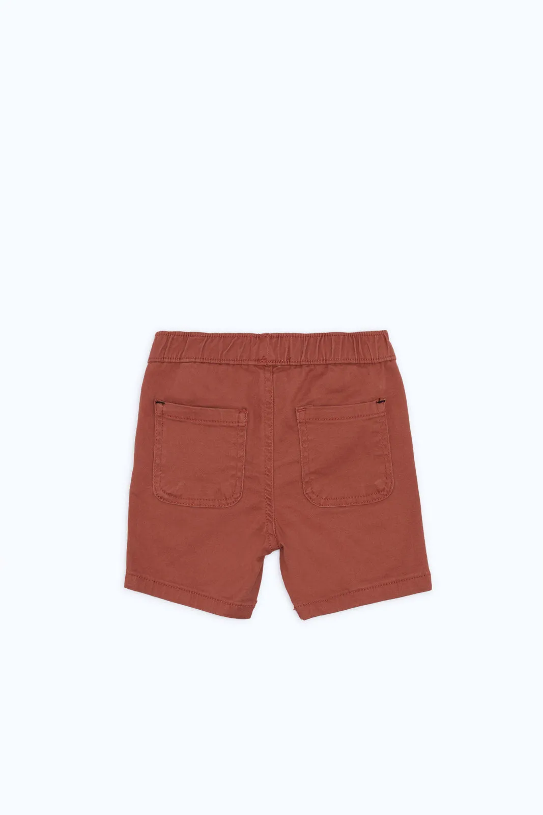 Infant Boys Rust Twill Short Pull On