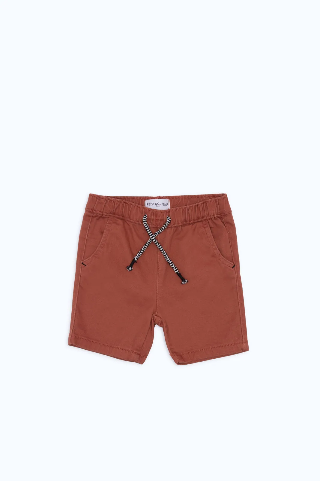 Infant Boys Rust Twill Short Pull On