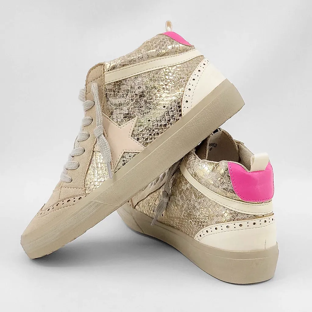 Shu Shop Womens Paulina Basketball Inspired High Top Fashion Sneaker