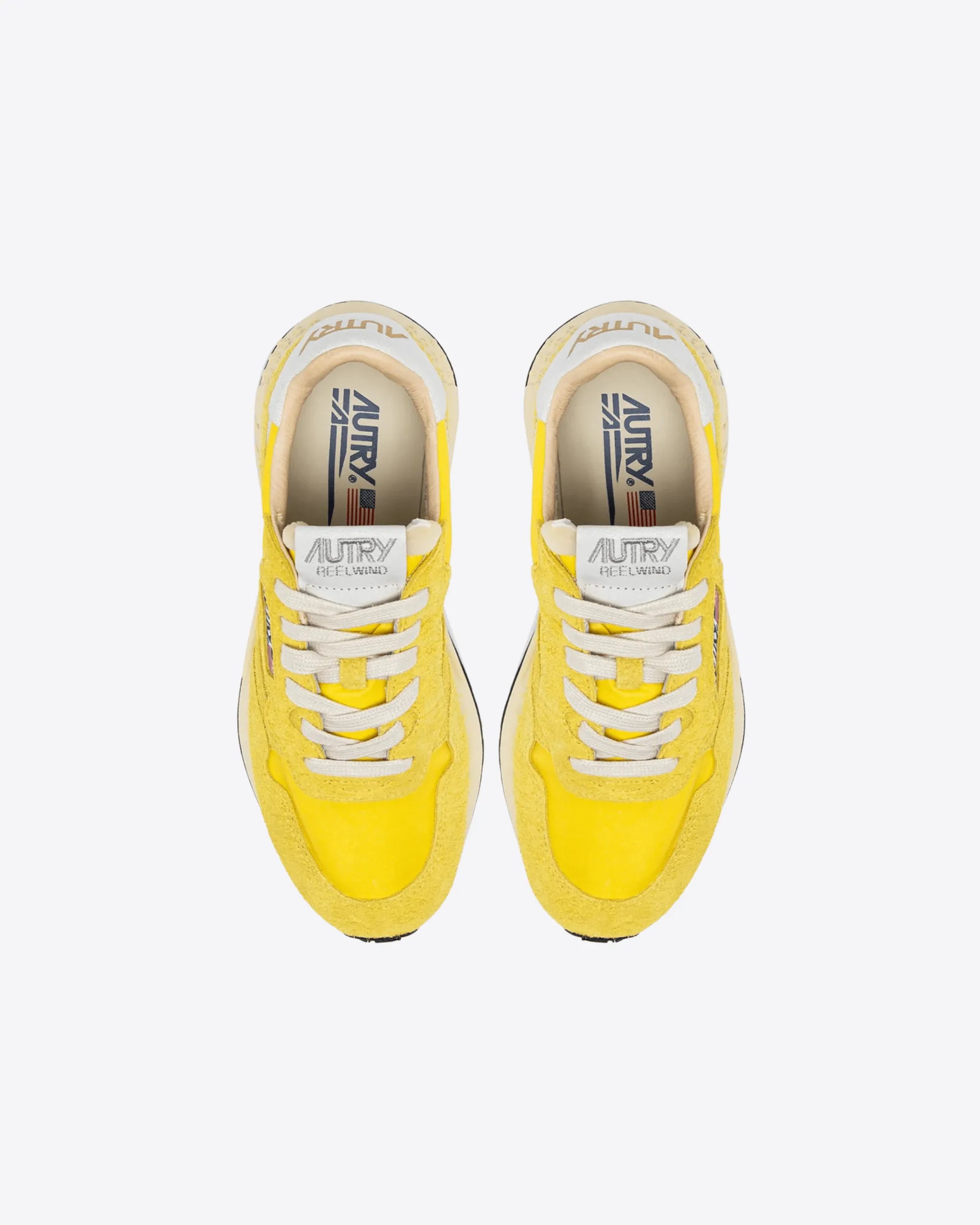 SNEAKERS REELWIND LOW IN NYLON E SUEDE GIALLO