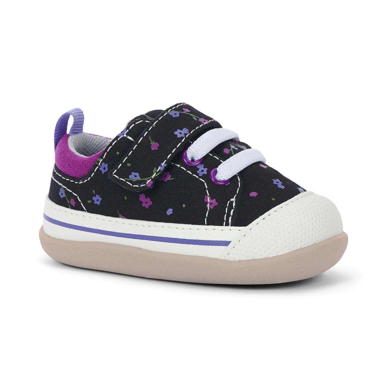 Stevie II Infant Shoe - Black Floral by See Kai Run