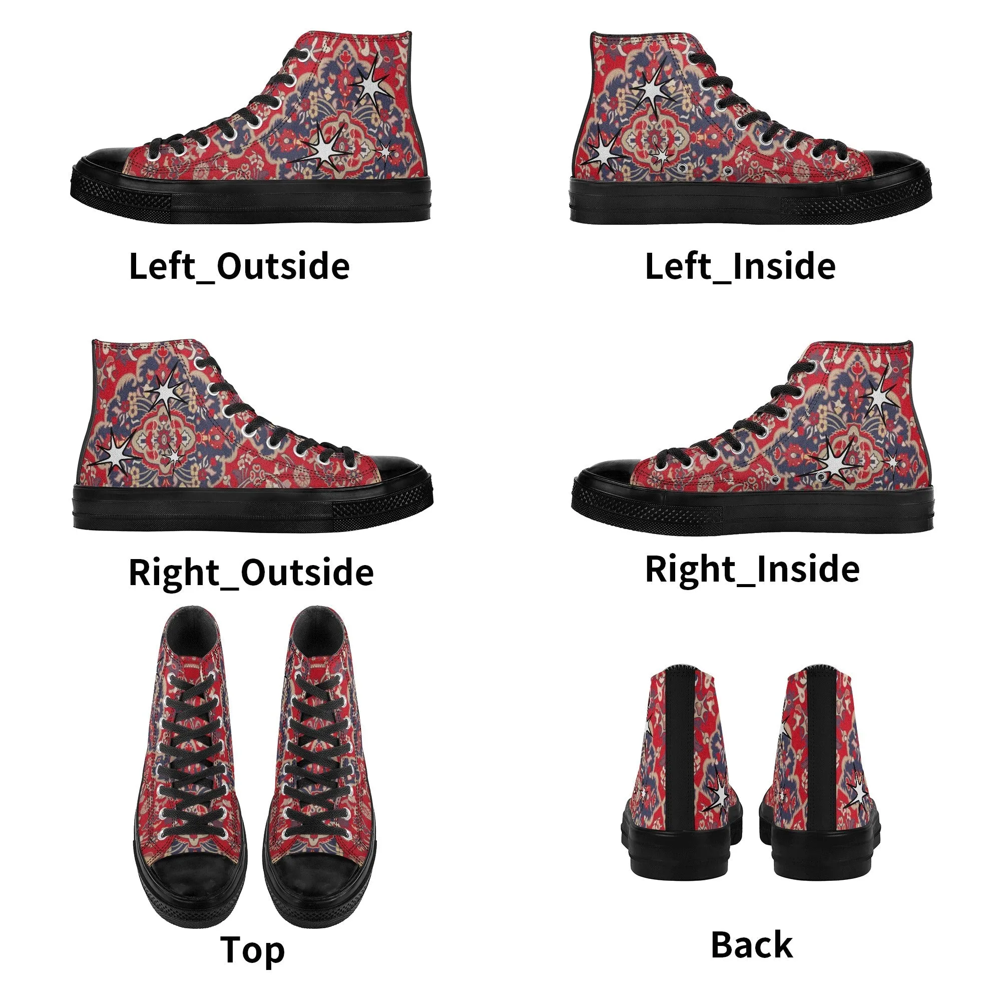 The Dudes Rug - Lebowski Shoes | High-top Canvas Sneakers
