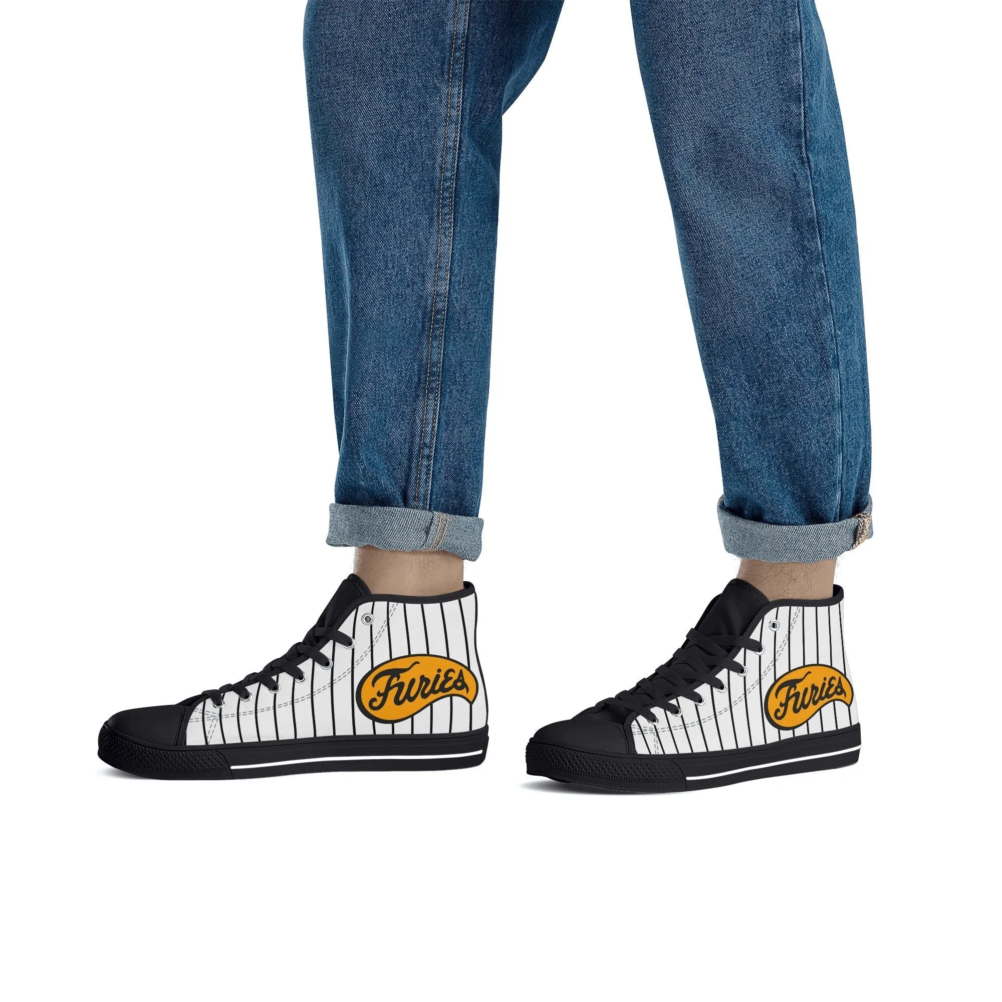 The Furies High-Top Canvas Sneakers - Iconic baseball Gang in The Warriors Movie