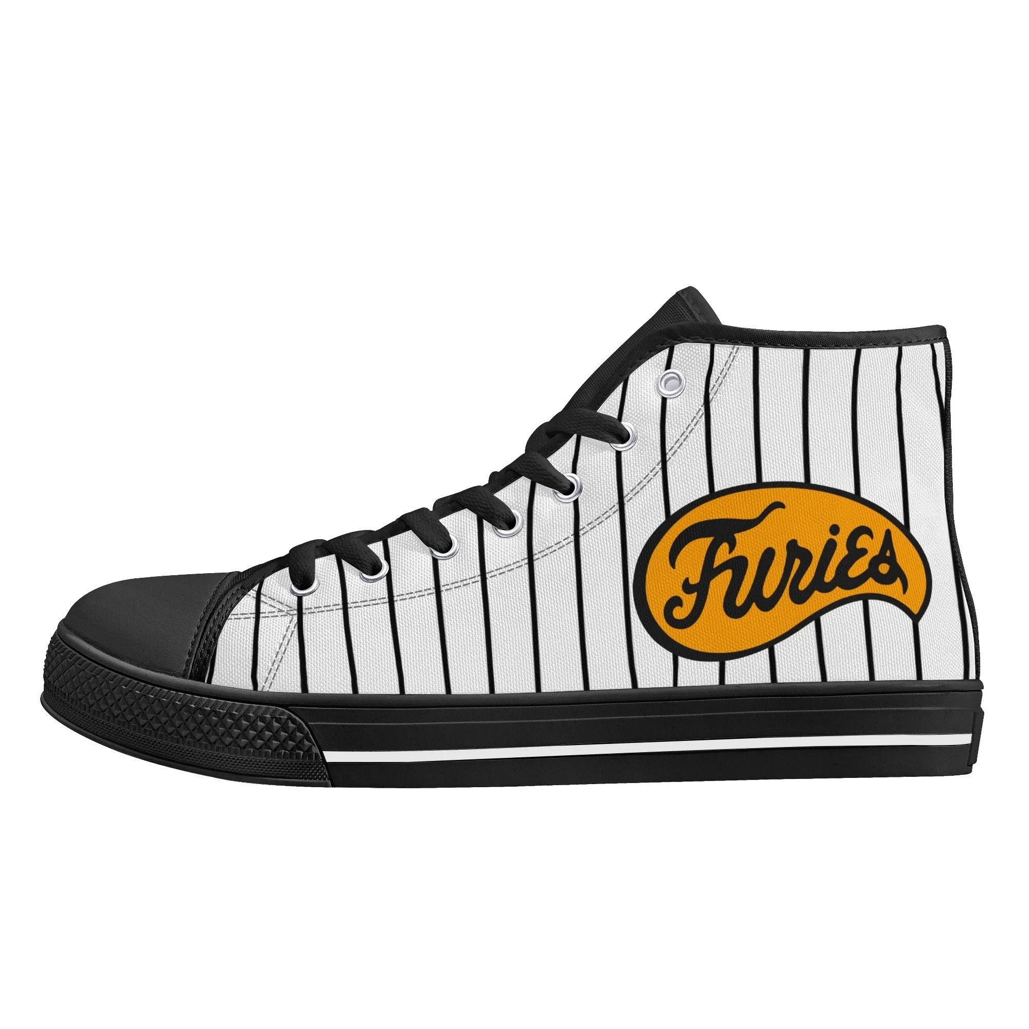 The Furies High-Top Canvas Sneakers - Iconic baseball Gang in The Warriors Movie